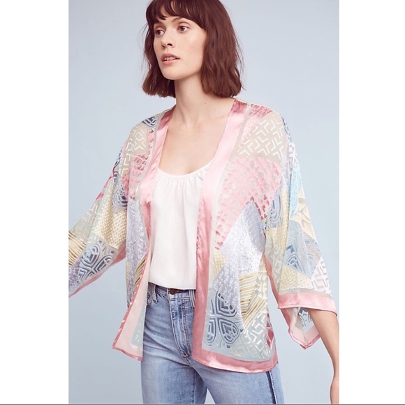 Anthropologie Sweaters - NWT Anthropologie Printed Patchwork Kimono